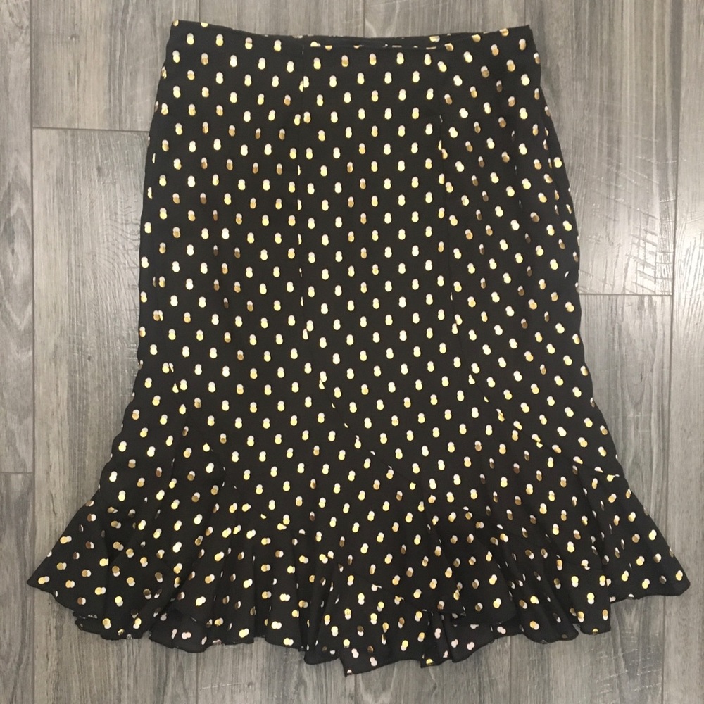 Who What Wear Polka Dot Pencil Skirt
